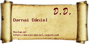 Darnai Dániel névjegykártya